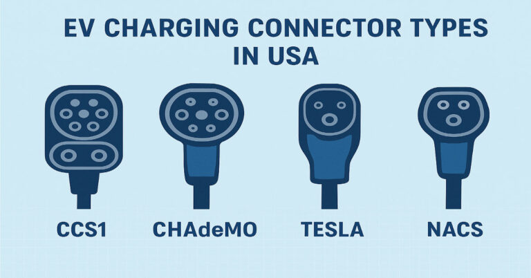 EV charging connector types used in the USA,