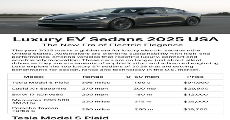 Luxury EV sedans of 2025