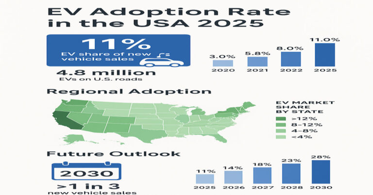 EV adoption in the USA 2025