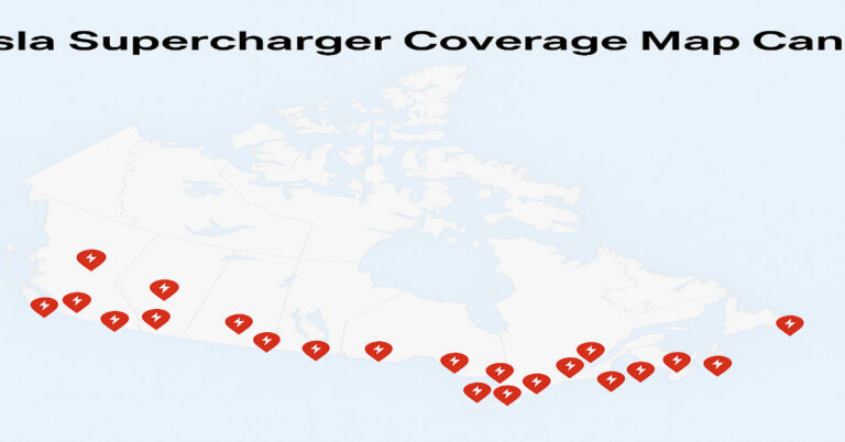 Tesla Supercharger coverage map