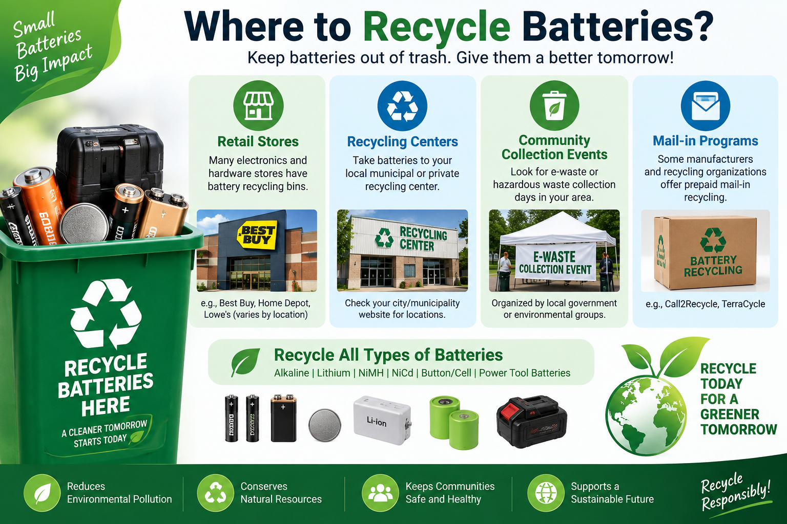 Where to Recycle Batteries